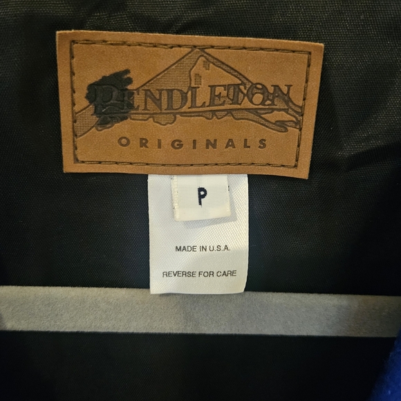 Vintage Pendleton Blue Wool Metal Button Vest Made in USA Southwest Design XS/S - Picture 3 of 6